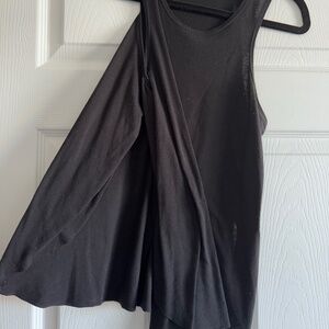 Onzie Side Split Flyaway Tank Black Yoga Hot Yoga Barre XS